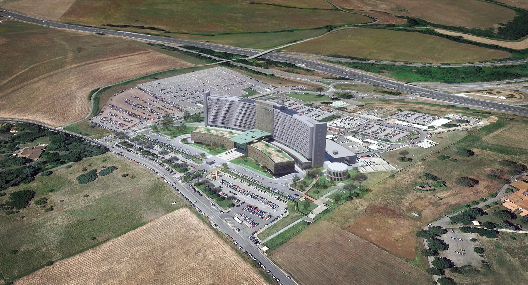 Veduta aerea dell’Ospedale Sant’Andrea di Roma